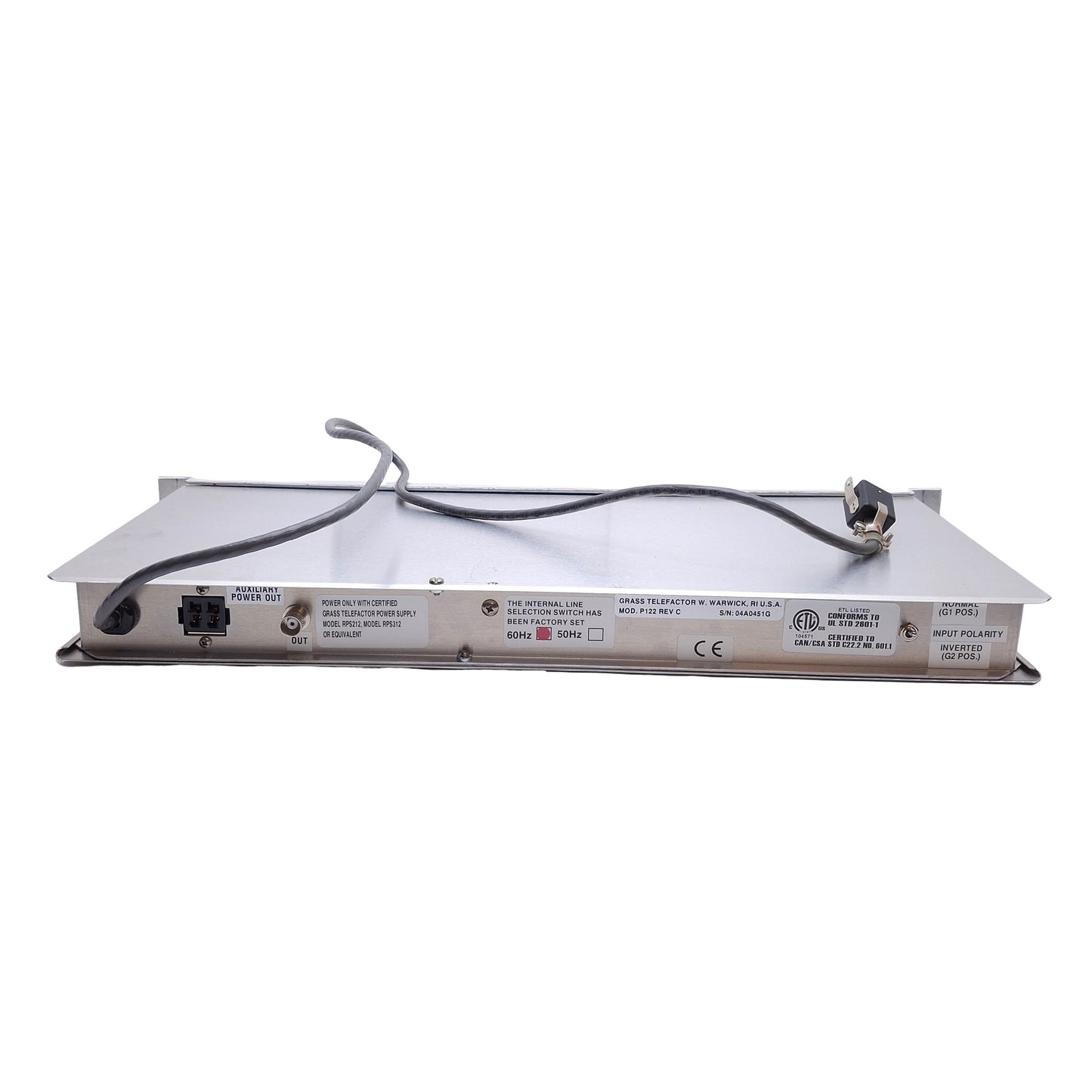 Used Grass Telefactor P122 AC/DC Strain Gauge Amplifier 60Hz, BNC Out, For C2 Cabinet