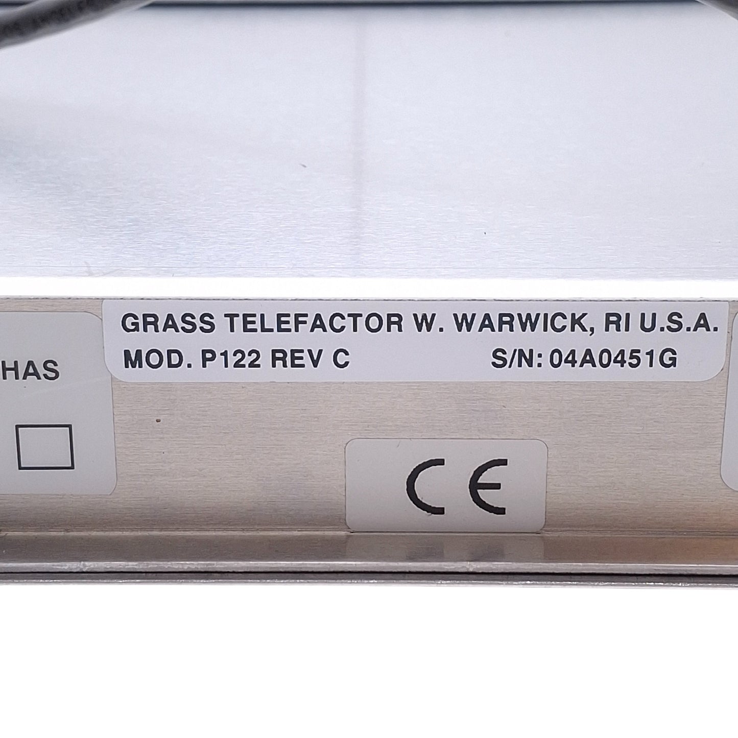 Used Grass Telefactor P122 AC/DC Strain Gauge Amplifier 60Hz, BNC Out, For C2 Cabinet
