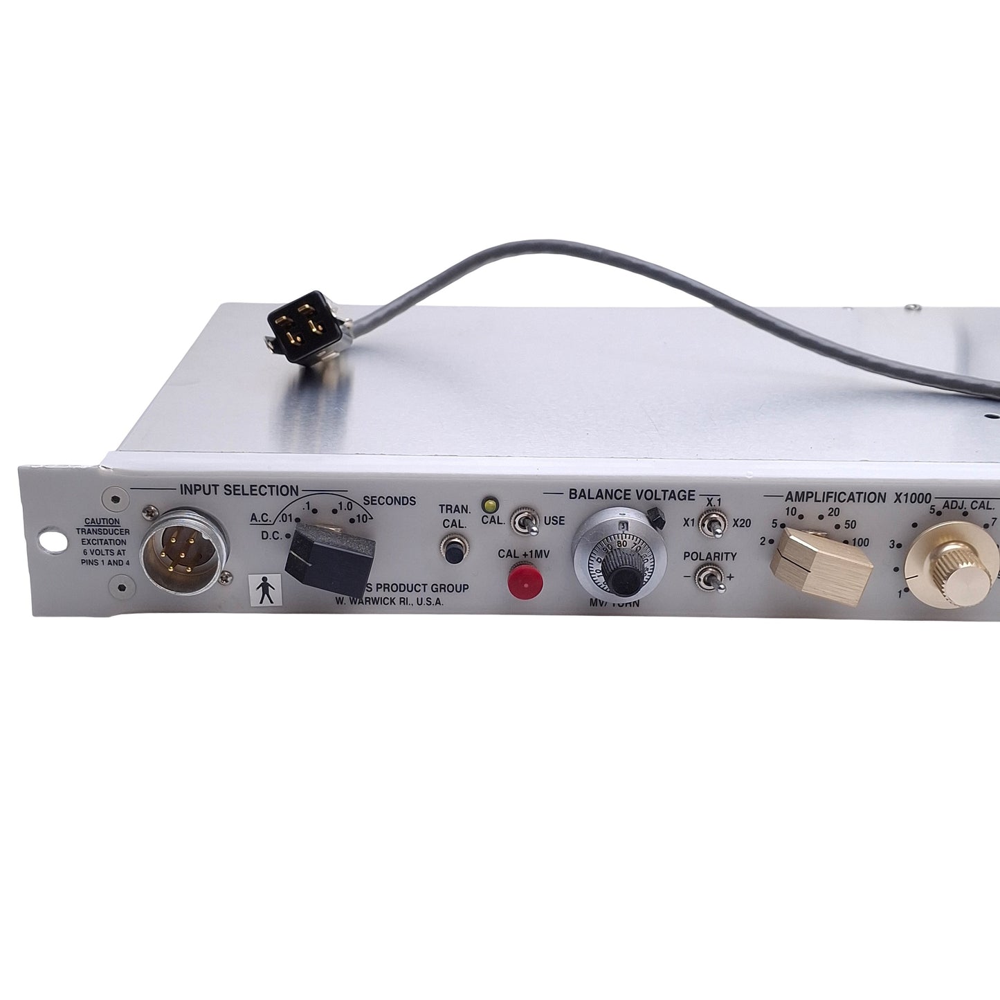 Used Grass Telefactor P122 AC/DC Strain Gauge Amplifier 60Hz, BNC Out, For C2 Cabinet