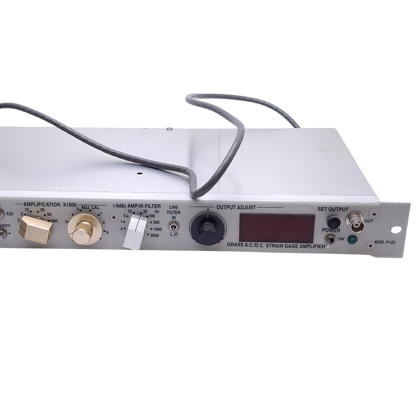 Used Grass Telefactor P122 AC/DC Strain Gauge Amplifier 60Hz, BNC Out, For C2 Cabinet