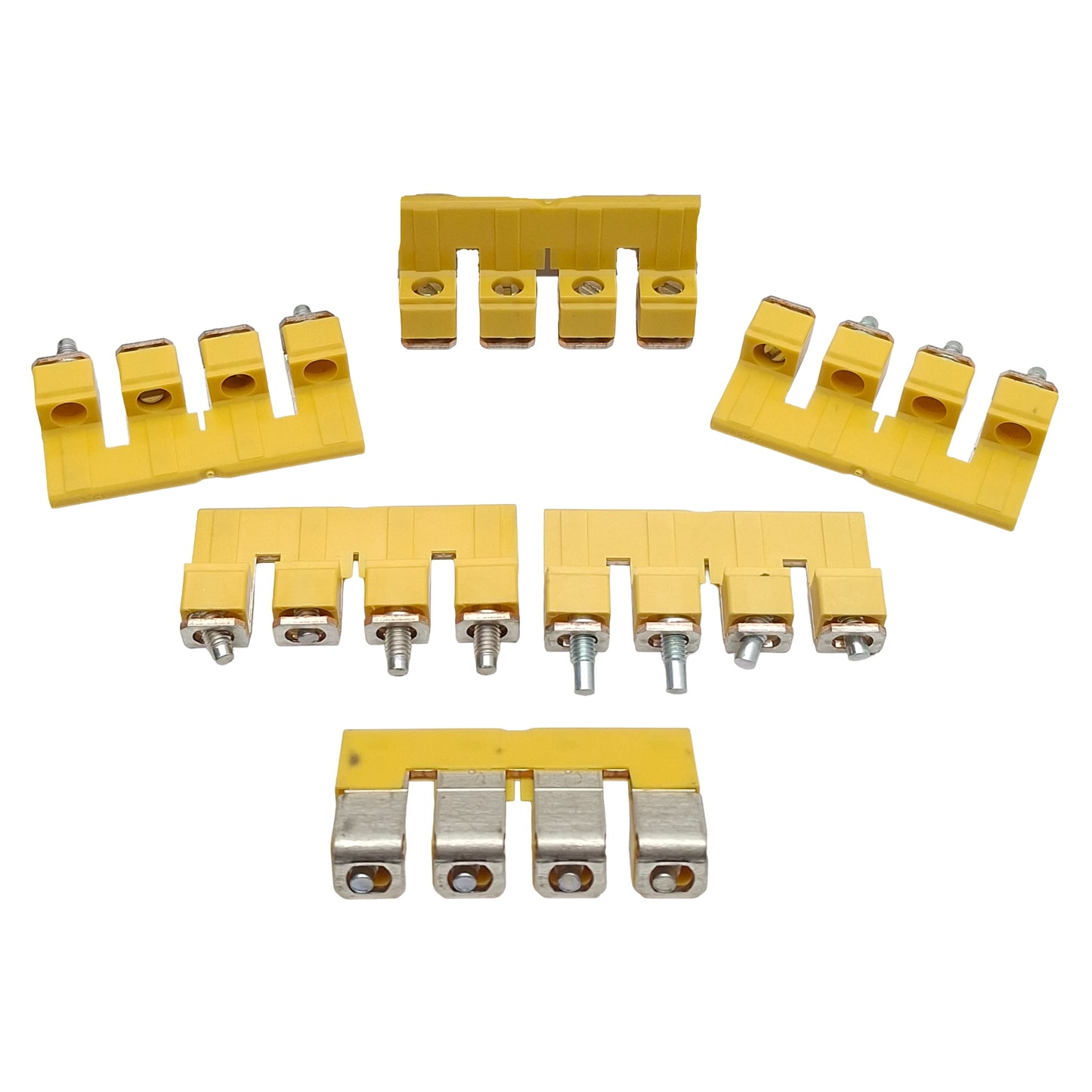 New Lot of 6 Allen Bradley 1492-CJJ10-4 Screw Center Jumper Terminal, 4-Pole