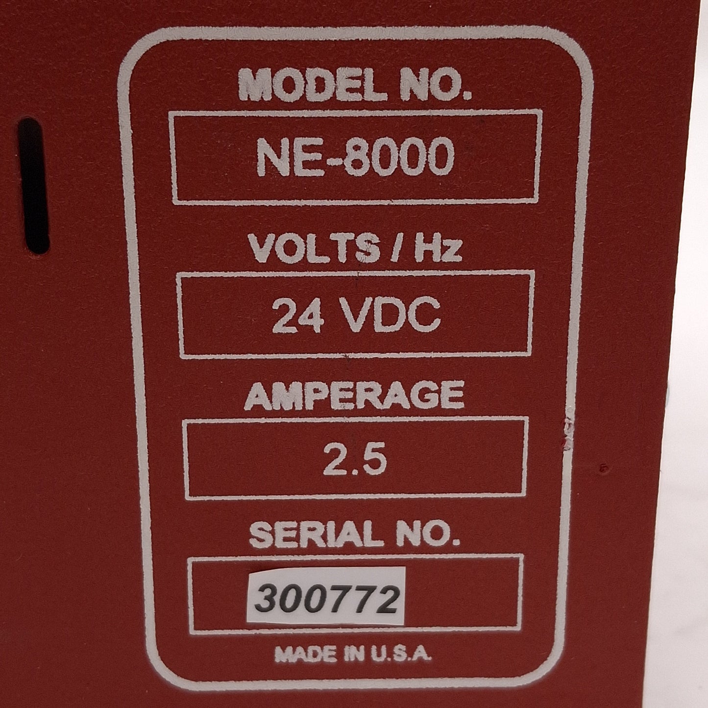 Used New Era NE-8000 Syringe Pump, 20rev/in, 140/200mL, 24VDC 2.5A *Clamp/Pump Light*