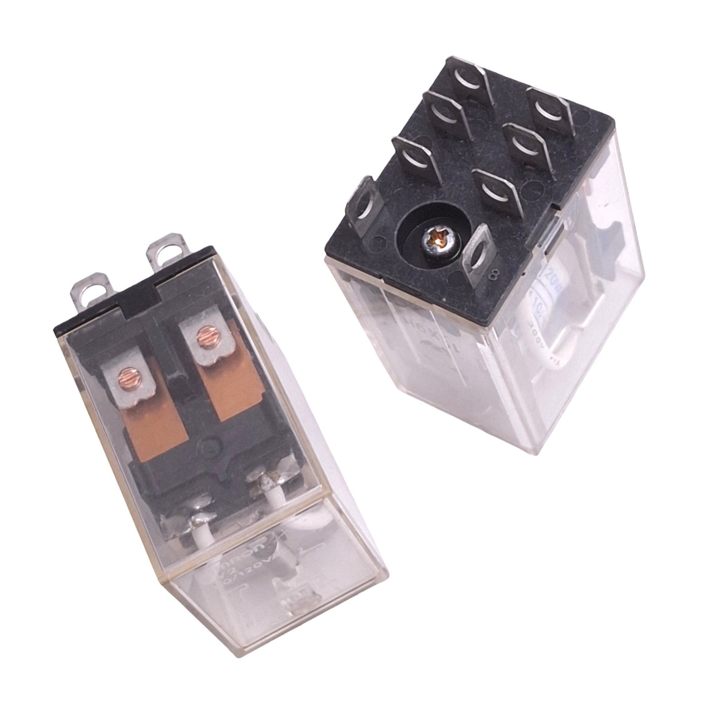 Used Lot of 2 Omron LY2 AC110/120 Ice Cube Relays, DPDT, 8-Pin, 110/120VAC Coil