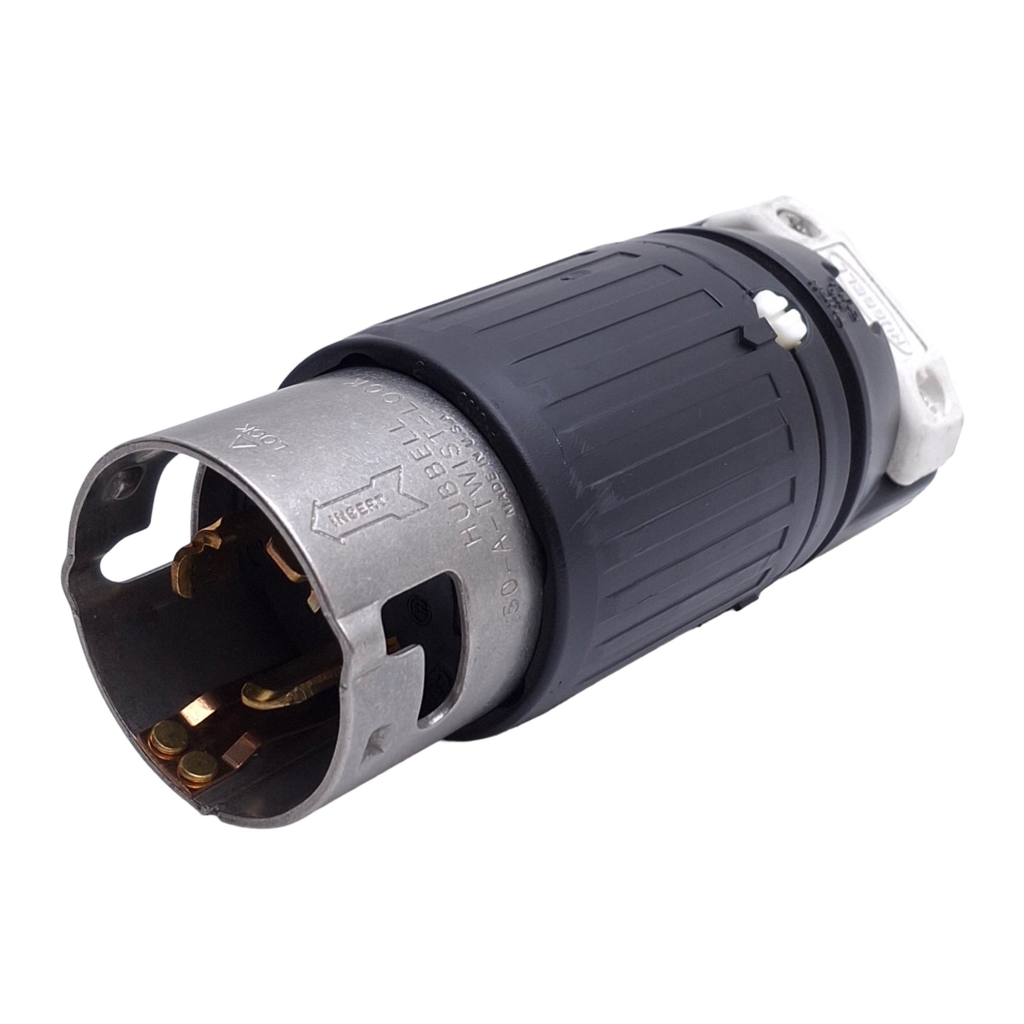 Used Hubbell CS-8365C Twist-Lock Male Plug 3-Pole 4-Wire 50A 250V 3Ø Non-NEMA GND