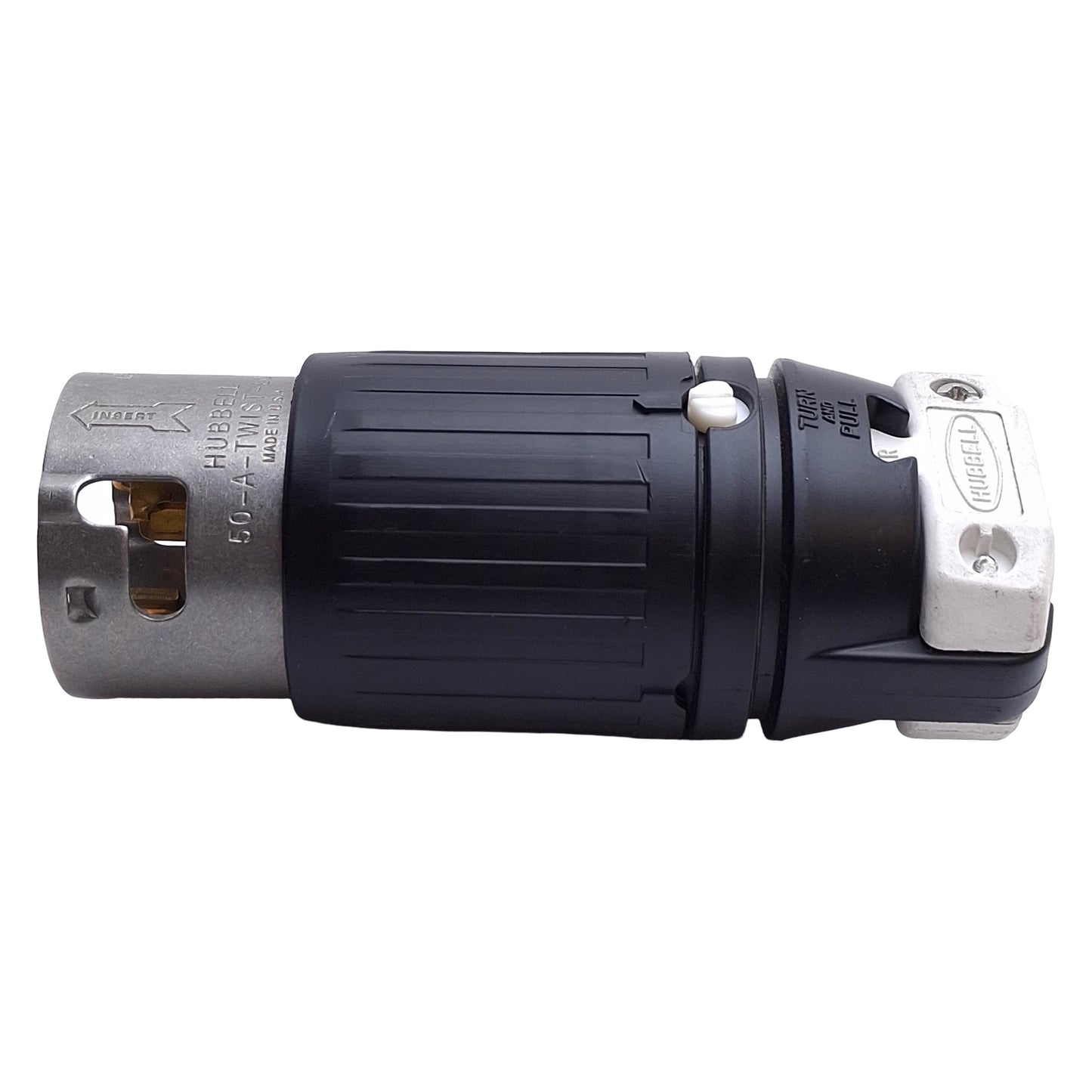 Used Hubbell CS-8365C Twist-Lock Male Plug 3-Pole 4-Wire 50A 250V 3Ø Non-NEMA GND