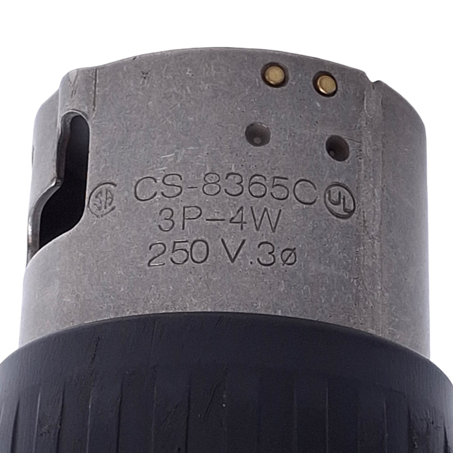 Used Hubbell CS-8365C Twist-Lock Male Plug 3-Pole 4-Wire 50A 250V 3Ø Non-NEMA GND