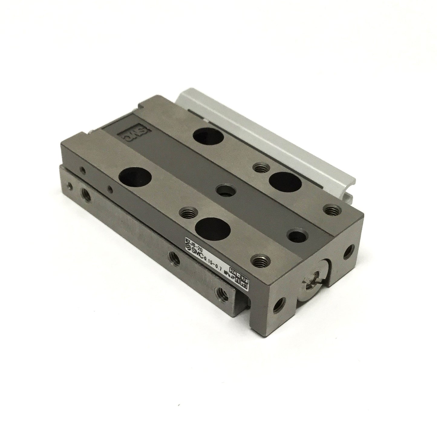 Used SMC MXJ8-20 Precision Air Slide Guided Cylinder Table, ⌀8mm Bore, 20mm Stroke