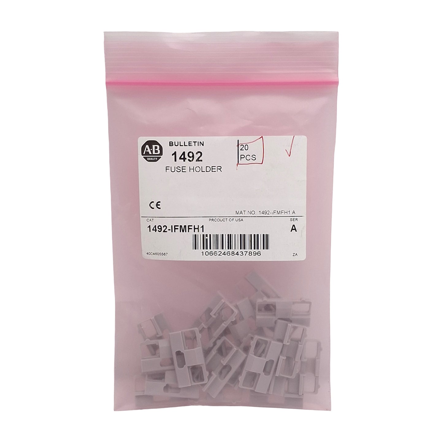 New Lot of 60 Allen Bradley 1492-IFMFH1 Fuse Holders for Interface Modules, 5x20mm