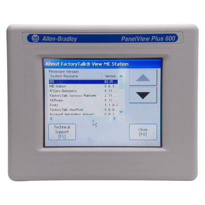 Used Allen Bradley 2711P-T6C20D8 PanelView Plus 600 Touchscreen HMI 6" 24VDC *Scuffs*