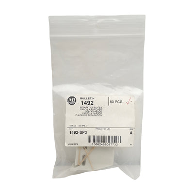 New Lot of 50 Allen Bradley 1492-SP3 Terminal Block Separation Plate, Gray