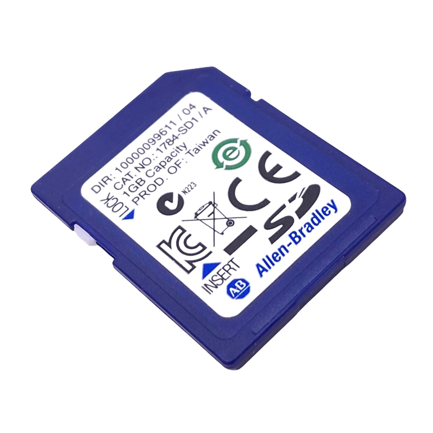 Used Allen Bradley 1784-SD1/A Secure SD Card for CompactLogix Controller, 1GB