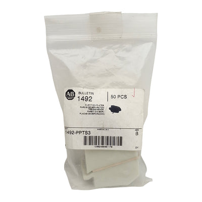 New Lot of 50 Allen Bradley 1492-PPTS3 Terminal Block Separation Plate, Beige