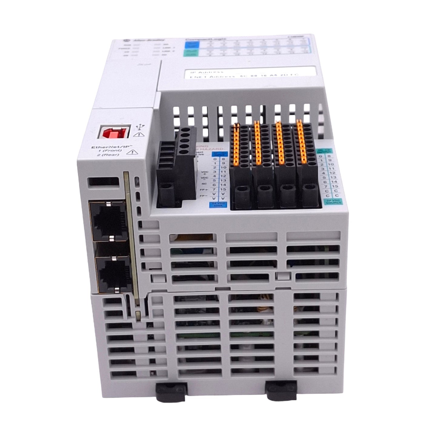 Used Allen Bradley 1769-L18ERM-BB1B B CompactLogix Controller, 16DI 16DO, 24VDC