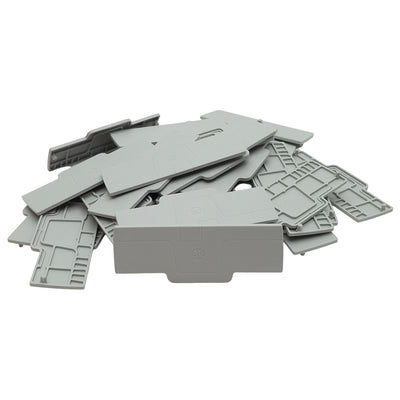 New Lot of 35 Allen Bradley 1492-EBP3Q Terminal Block End Barrier, Gray