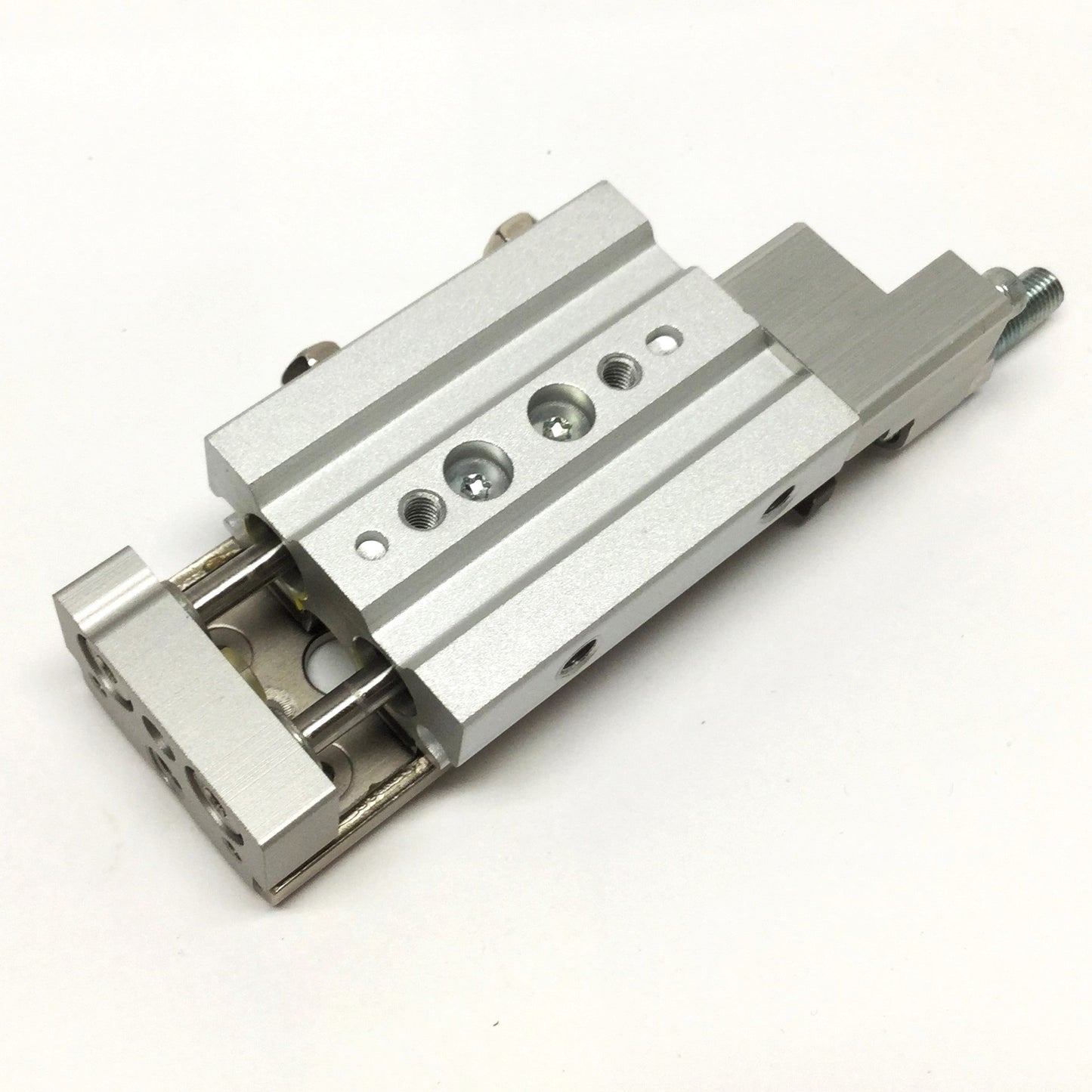 Used SMC MXQ8A-10ZK6 Guided Cylinder Linear Air Slide Table, ⌀8mm Bore, 10mm Stroke