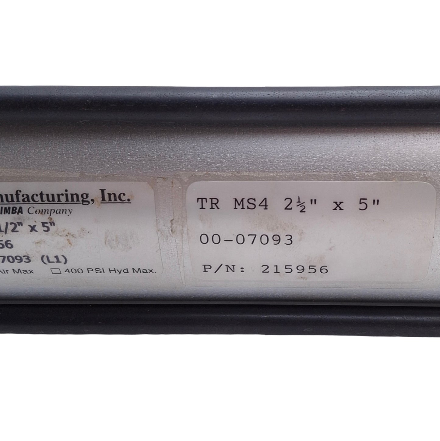 Used Bimba TRD TR-MS4-21/2"x5" Triple Rod Cylinder, 2-1/2in Bore, 5in Stroke, 250psi