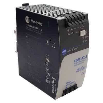 Used Allen Bradley 1606-XLS240EA PLC Power Supply, 240W, 24VDC 10A Output, DIN Rail