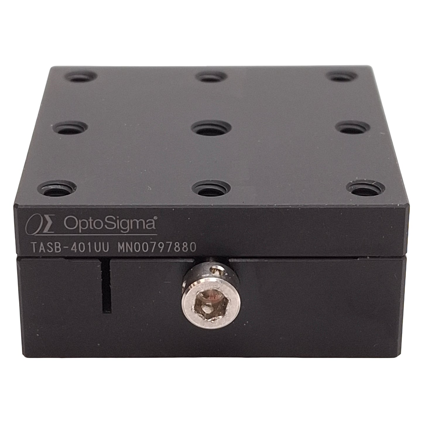 Used OptoSigma TASB-401UU X-Axis Dovetail Linear Stage, 40x40mm, ±7mm Travel, 6-32UNC
