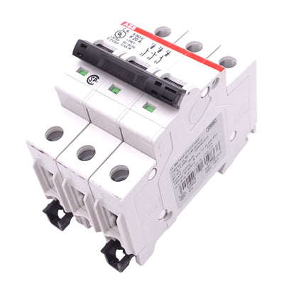 New ABB S203U-K20A Circuit Breaker, 3-Pole 20A, 240VAC Max, DIN Rail Mount