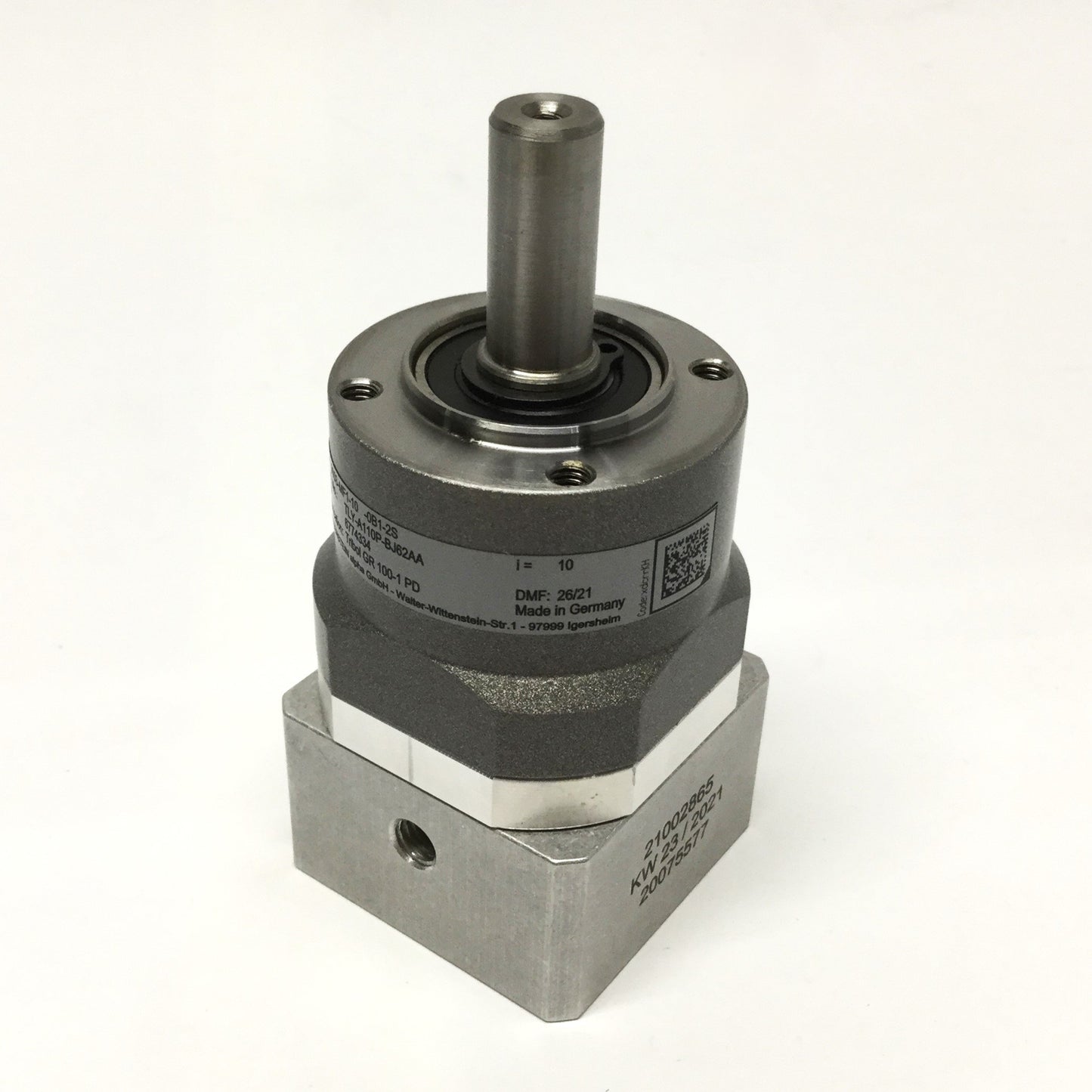 Used Wittenstein Alpha CP 005S-MF1-10-0B1-2S Planetary Servo Gearhead Box, 10:1 Ratio