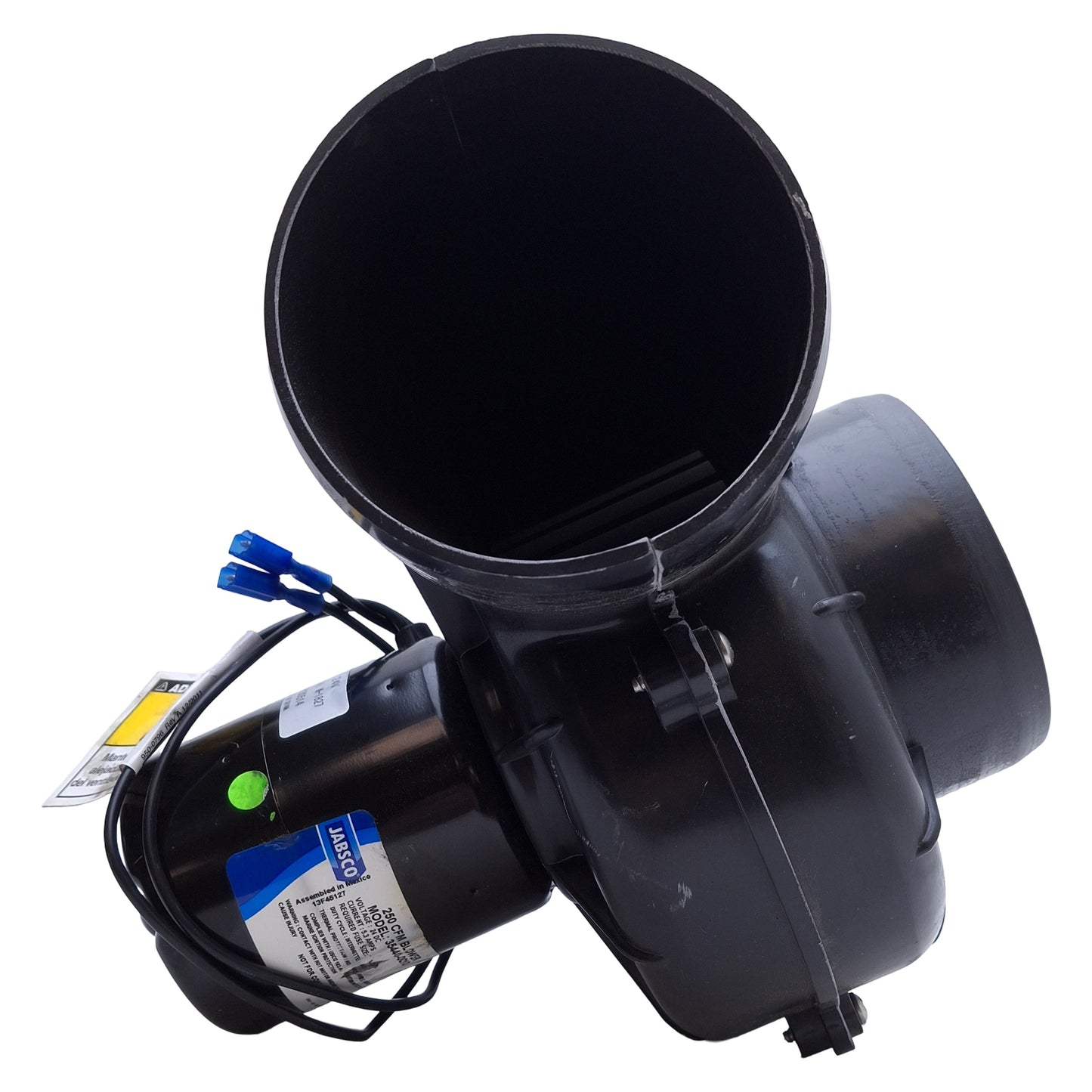 Used Jabsco 35440-0010 OEM Blower 24VDC, 5.3A Current, 250CFM Air Flow, ø4" Wheel