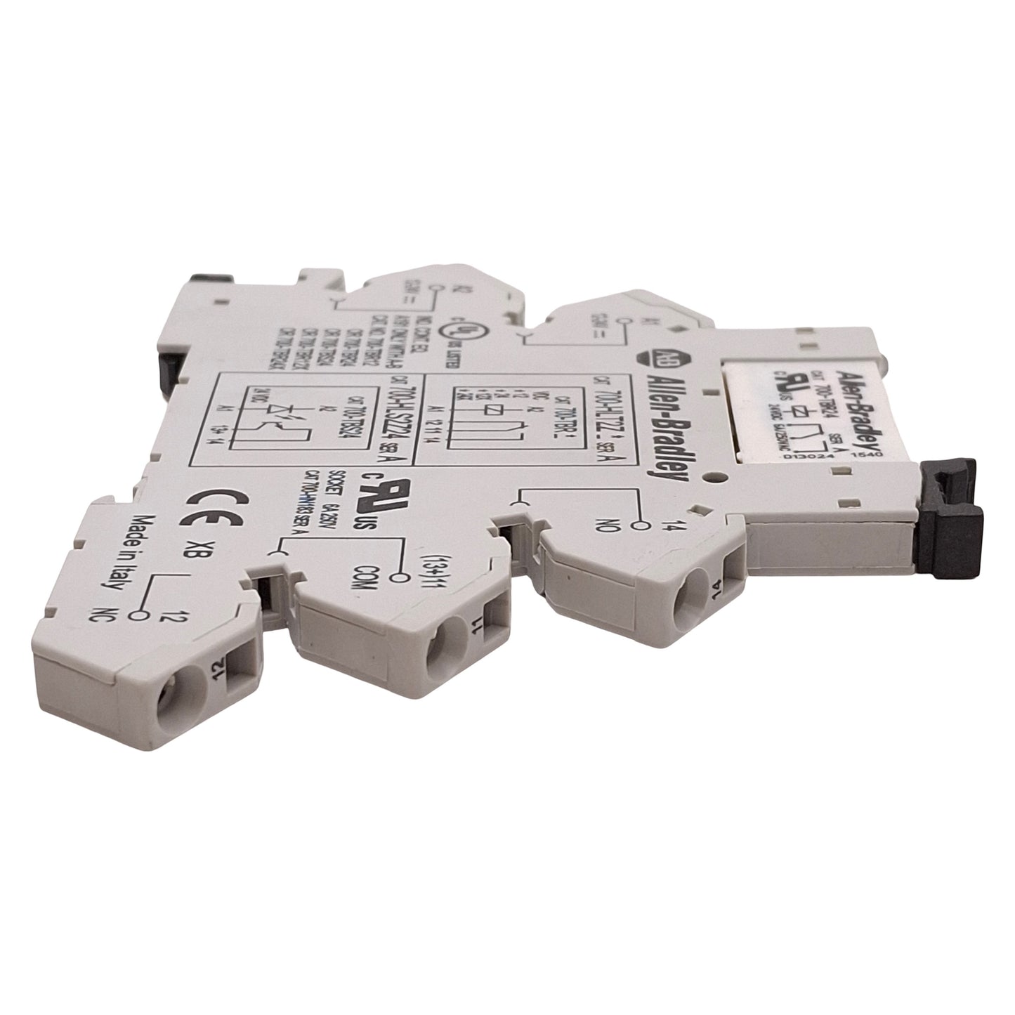 Used Lot of 3 Allen Bradley 700-HLT2Z24 Terminal Block Relay, SPDT, 6mm, 24VDC Coil