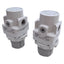 Used Lot of 2 SMC AR20-N02-Z-A Pneumatic Pressure Regulators 1/4 NPT Port, 7-100psi
