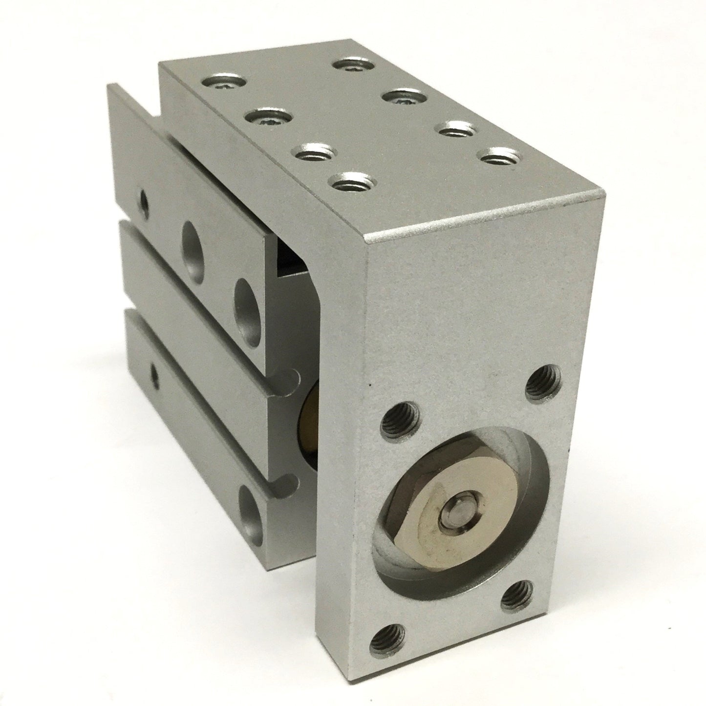 Used SMC MXH20-10 Compact Air Slide Table Cylinder ⌀20mm Bore, 10mm Stroke, M5 Ports