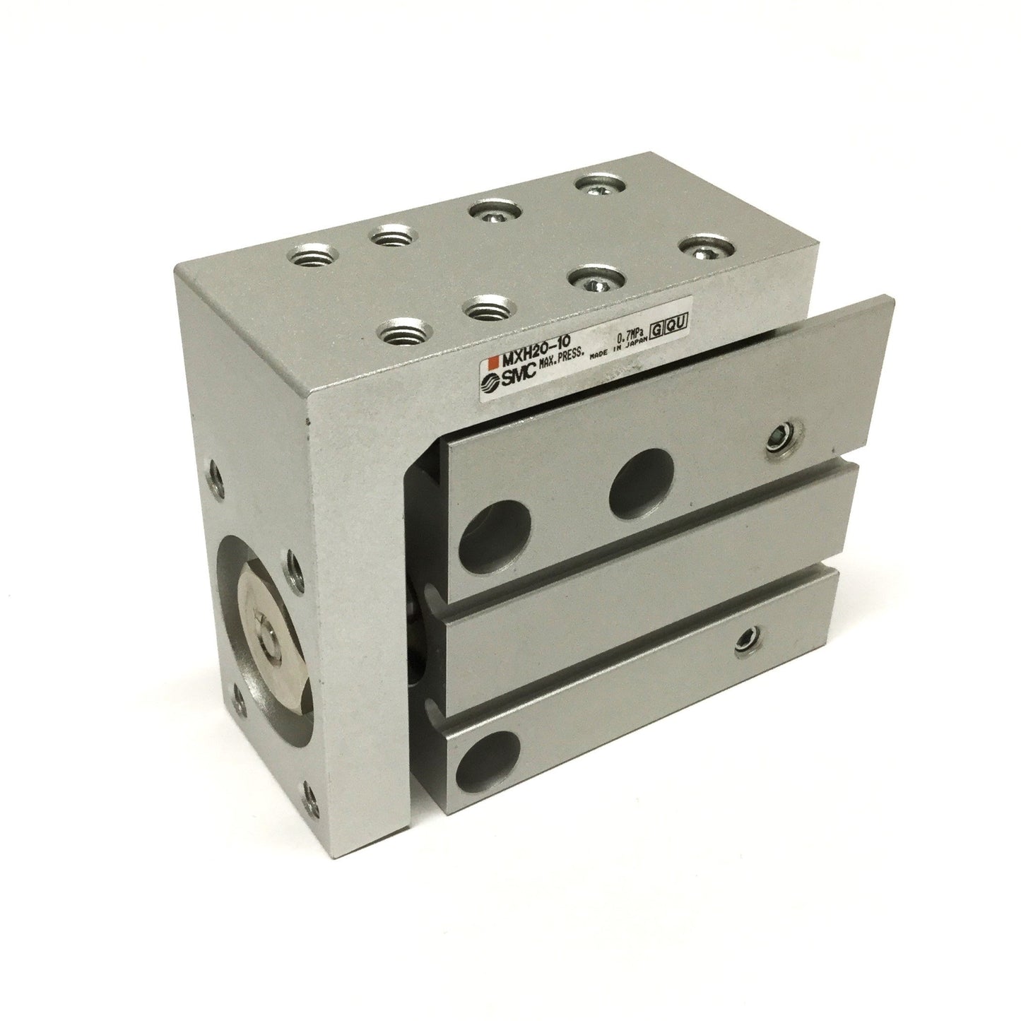 Used SMC MXH20-10 Compact Air Slide Table Cylinder ⌀20mm Bore, 10mm Stroke, M5 Ports
