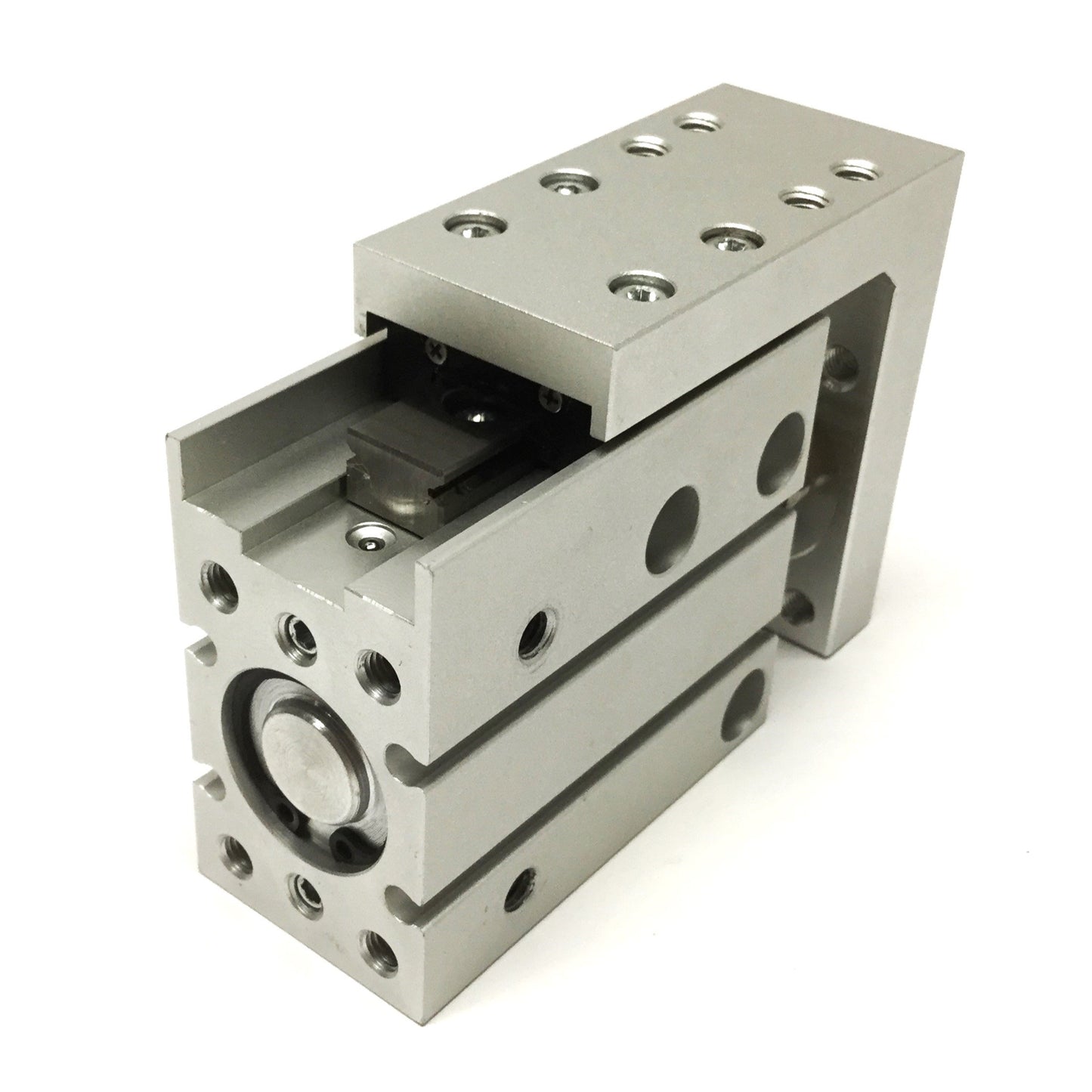 Used SMC MXH20-10 Compact Air Slide Table Cylinder ⌀20mm Bore, 10mm Stroke, M5 Ports