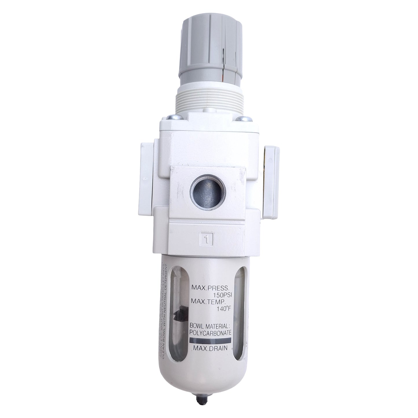Used SMC AW20K-N02E-CZ-B Filter Regulator 1/4 NPT Port, 7-125psi, 1.5MPa Proof