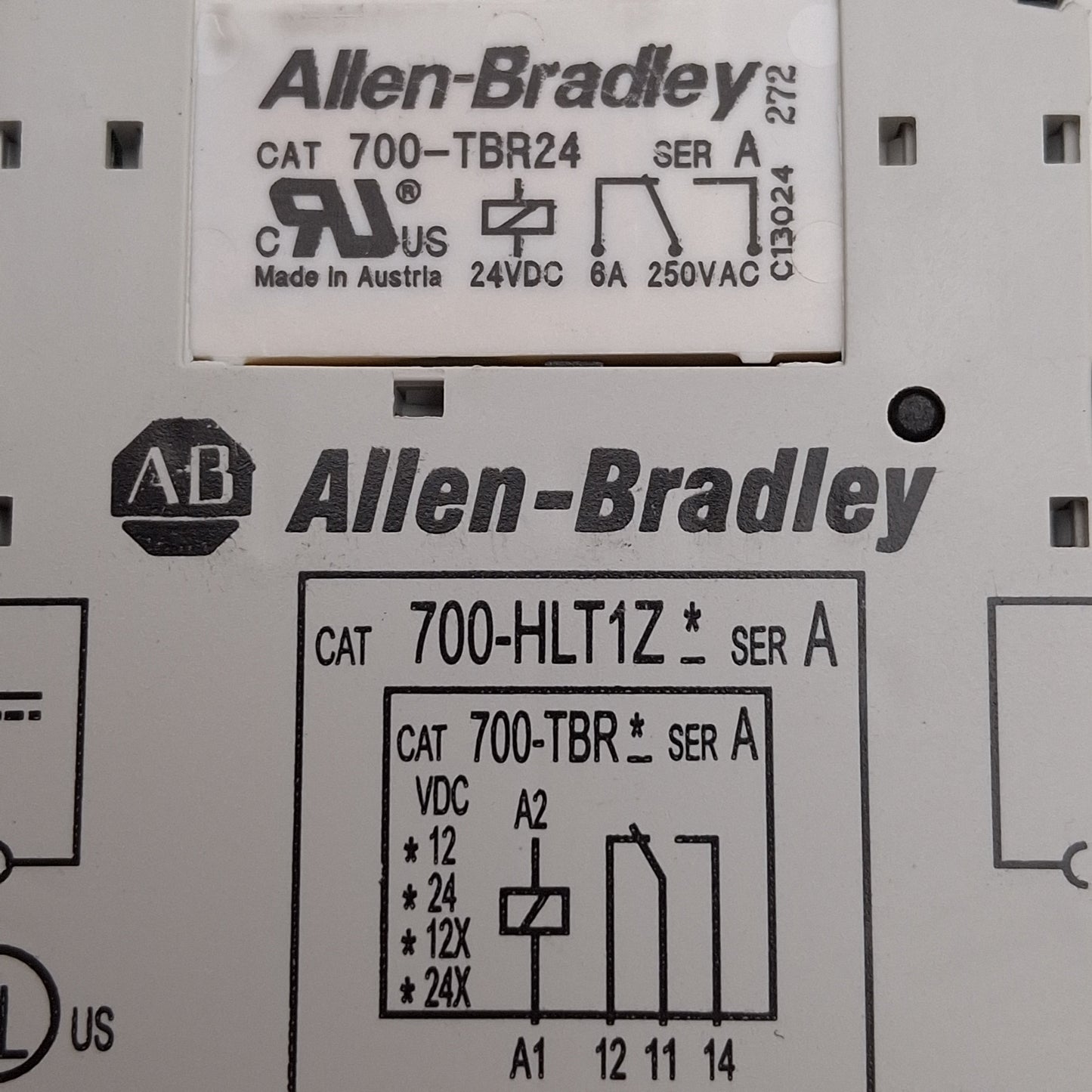 Used Lot of 3 Allen Bradley 700-HLT1Z24 Terminal Block Relay, SPDT, 6mm, 24VDC Coil