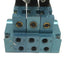 Used Manifold of (3x) MAC 45A-LAC-DDAJ-3KE 4-Way Solenoid Valves 24VDC, 1/8" NPT Base