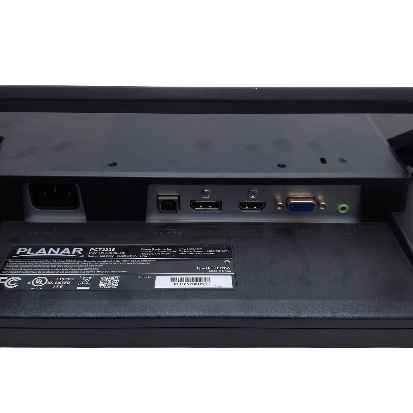 Used Planar PCT2235 Helium LED 22" Multi-Touch Screen Monitor w/Speakers 1920x1080