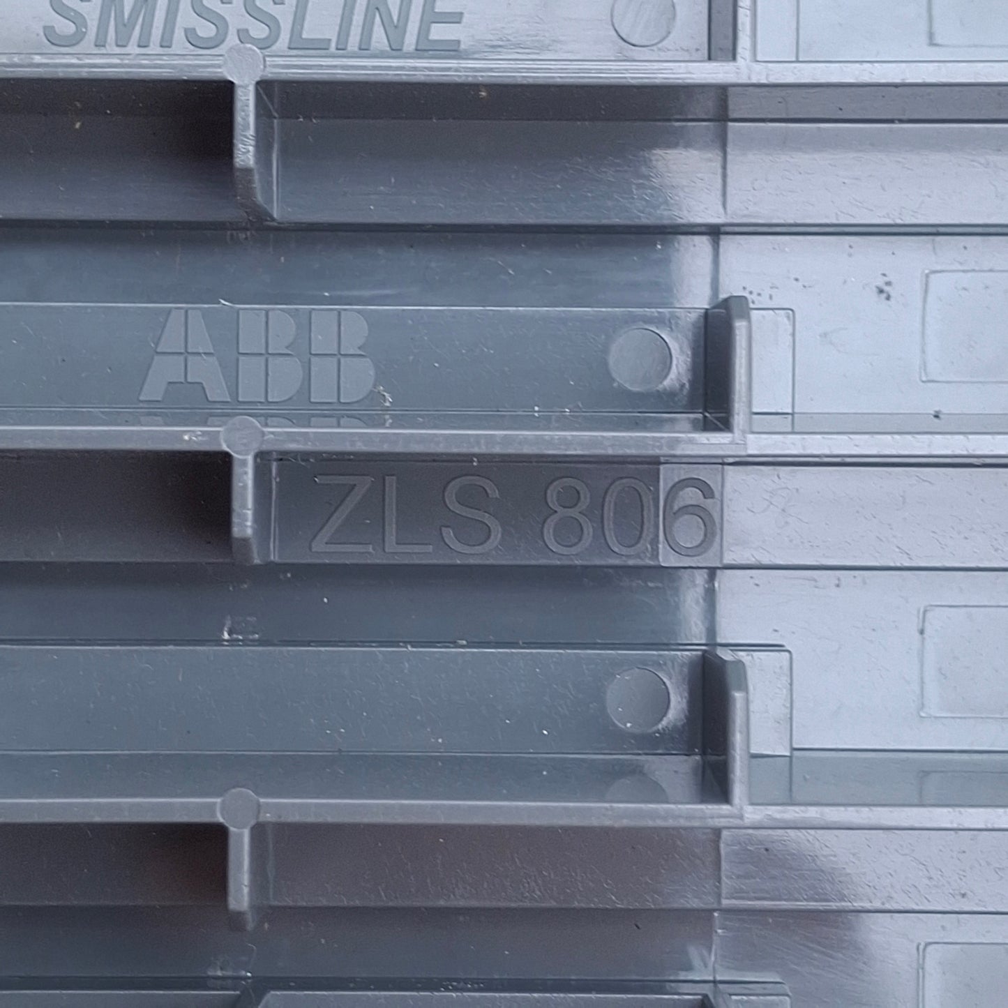 Used Lot of 5 ABB ZLS806 6-Module Socket Base 108mm Length, Screw or DIN Mounting