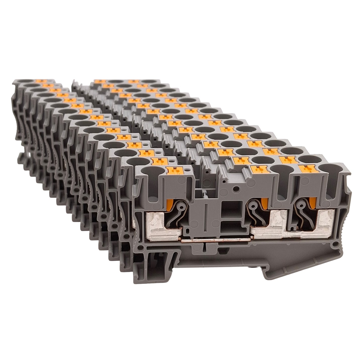 Used Lot of 15 Phoenix Contact PT 6-TWIN 3211929 Terminal Block, 3-Position 1000V 41A