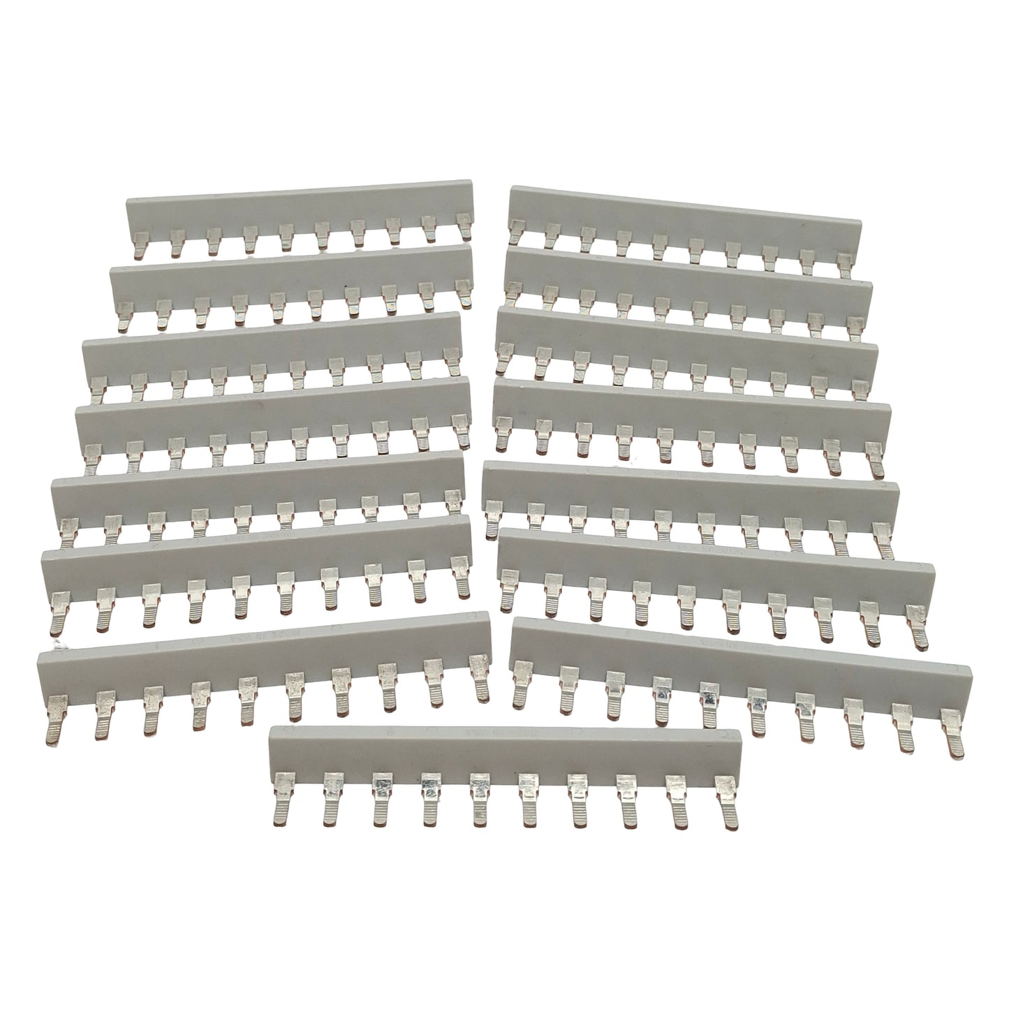 Used Lot of 15 Allen Bradley 1492-SJM5-10 Insulated Side Jumper, 10-Pole, 24A 500VAC