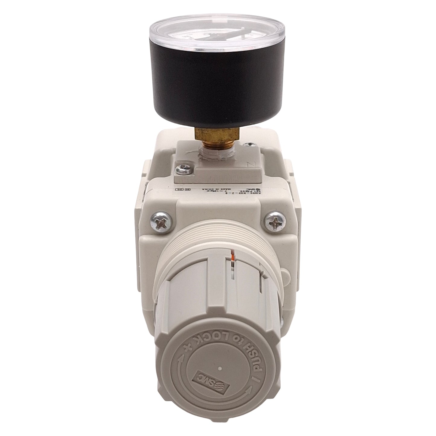 Used SMC AW30-N03-Z-B Pneumatic Filter Regulator, 5µm, 7-125psi Set, 3/8in NPT Ports