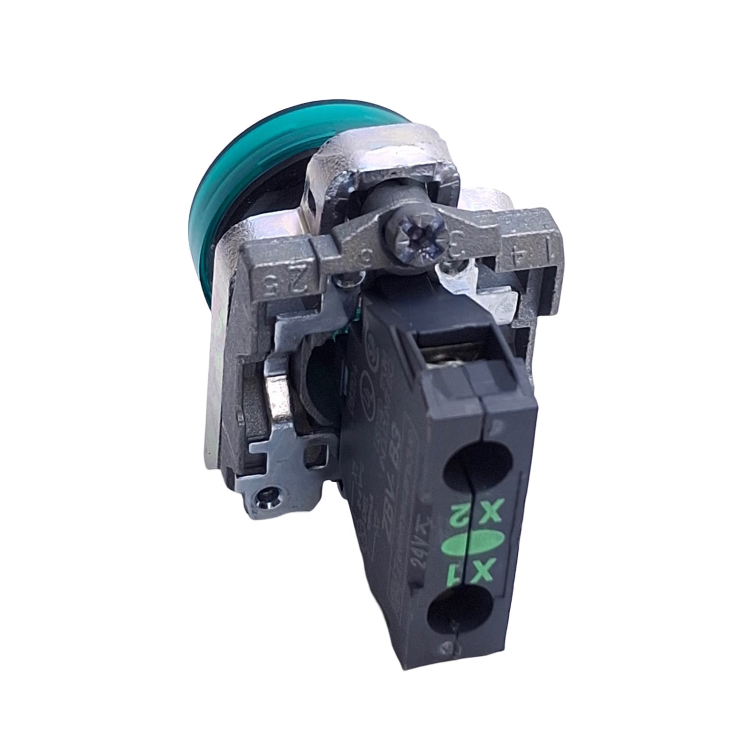 Used Telemcanique XB4BVB3 Pushbutton Pilot Light, Green LED, 24V, 22mm