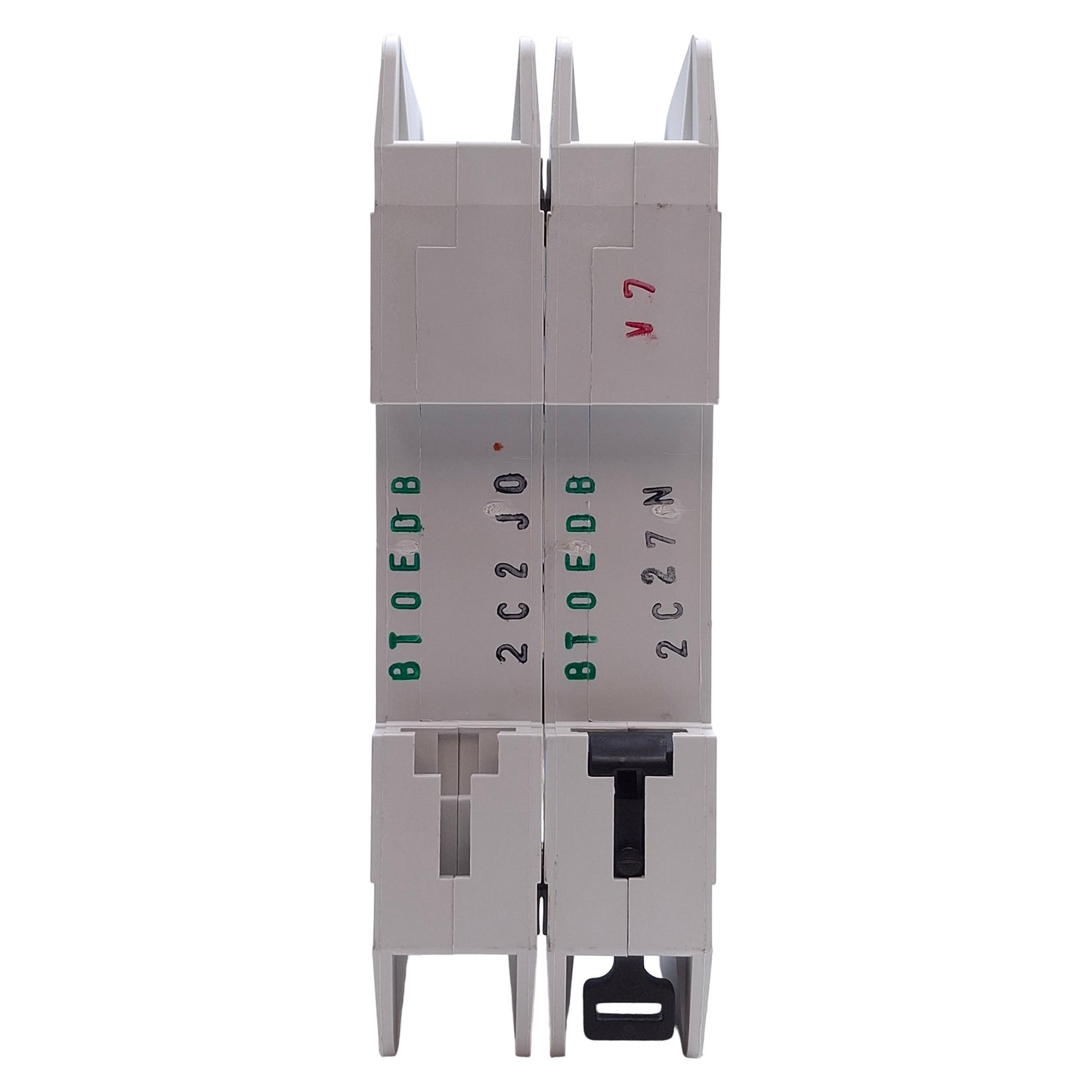 Used Eaton FAZ-C2/2-NA Circuit Breaker 2-Pole, 2A, 277/480VAC, DIN Rail Mount