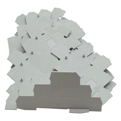 New Lot of 34 Allen Bradley 1492-EBTF3 Terminal Block End Barrier, Gray