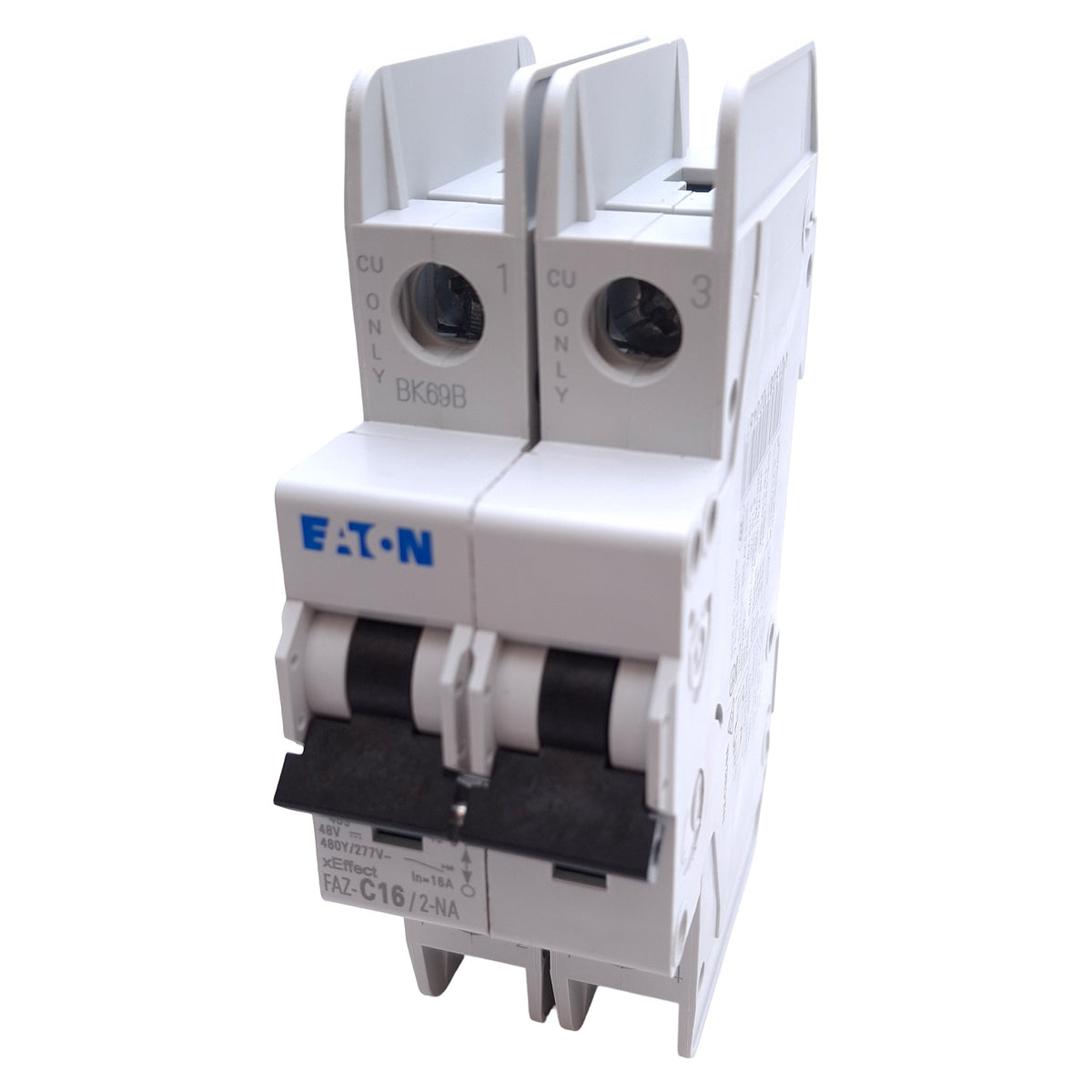 Used Eaton FAZ-C16/2-NA Circuit Breaker 2-Pole, 16A, 277VAC, DIN Rail Mount