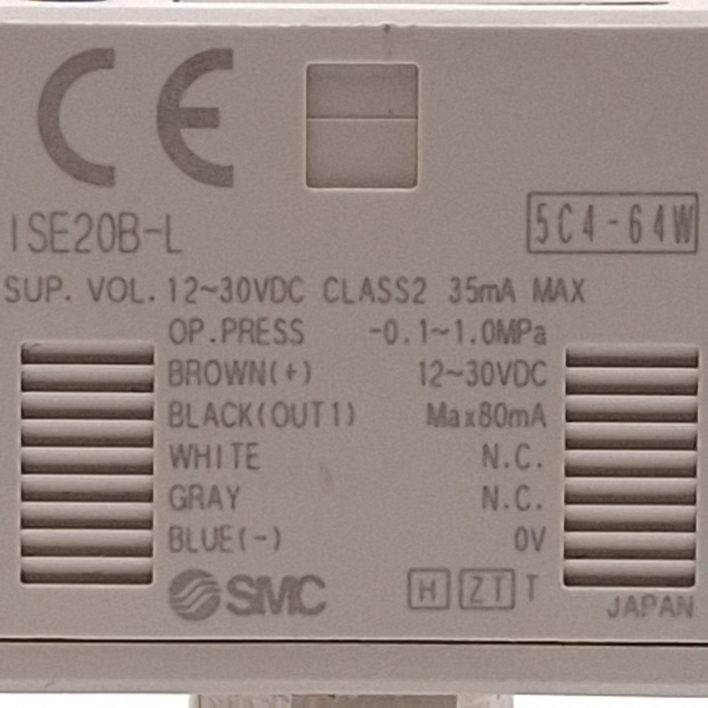 Used SMC ISE20B-L Digital Pressure Sensor, IO-Link, -0.1~1.0MPa, 12-30VDC, Rc1/8