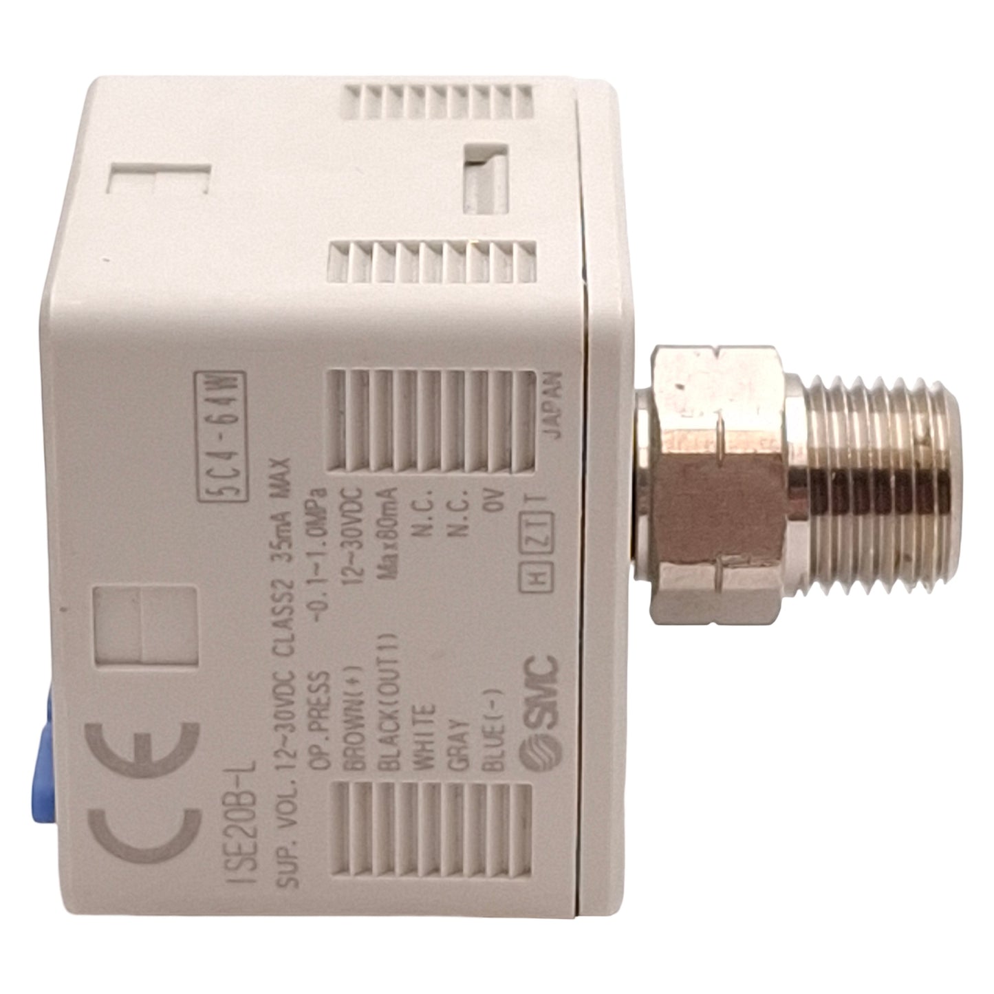 Used SMC ISE20B-L Digital Pressure Sensor, IO-Link, -0.1~1.0MPa, 12-30VDC, Rc1/8