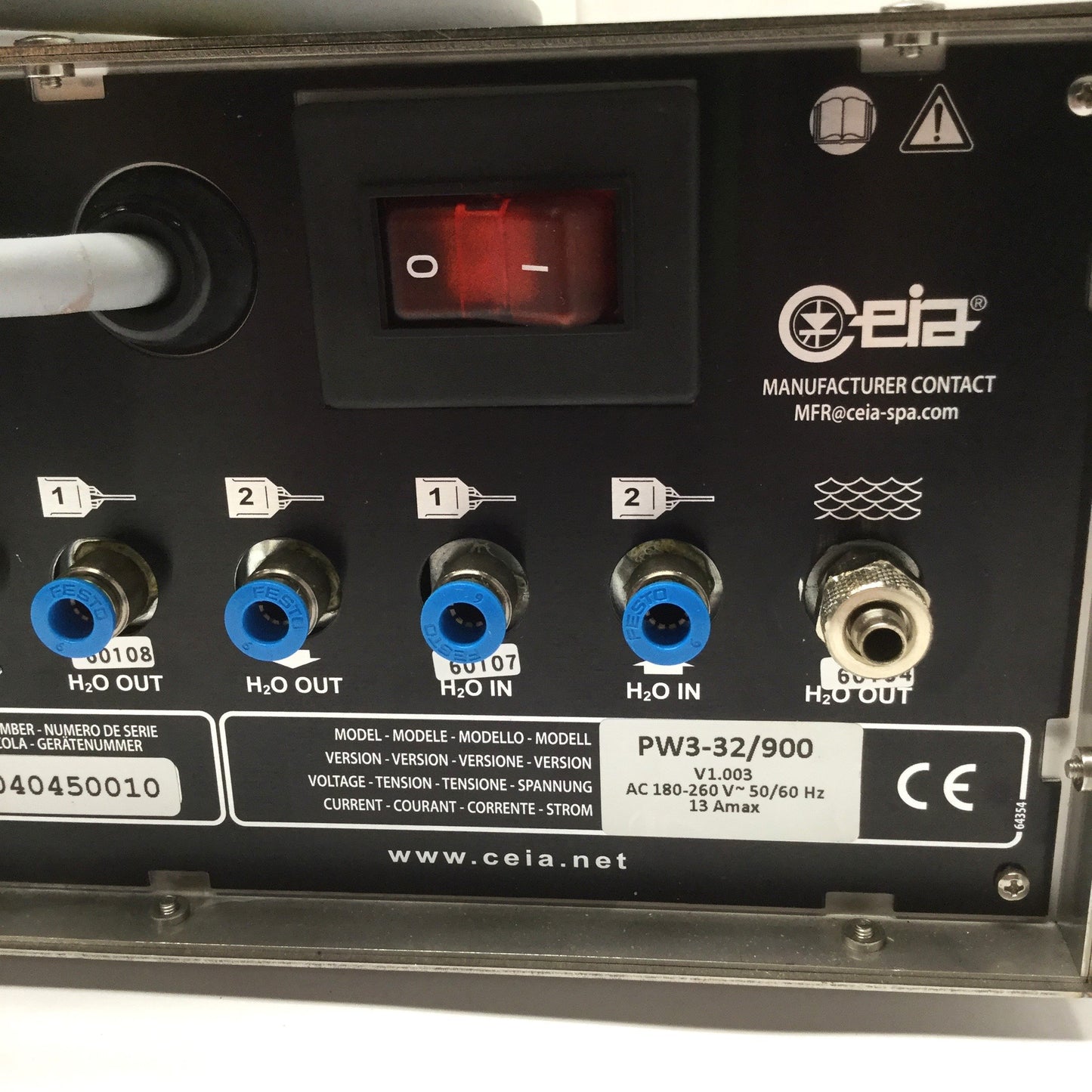 Used CEIA PW3-32/900 PowerCube Inductive Heater Generator Controller 32kVAR, 230VAC