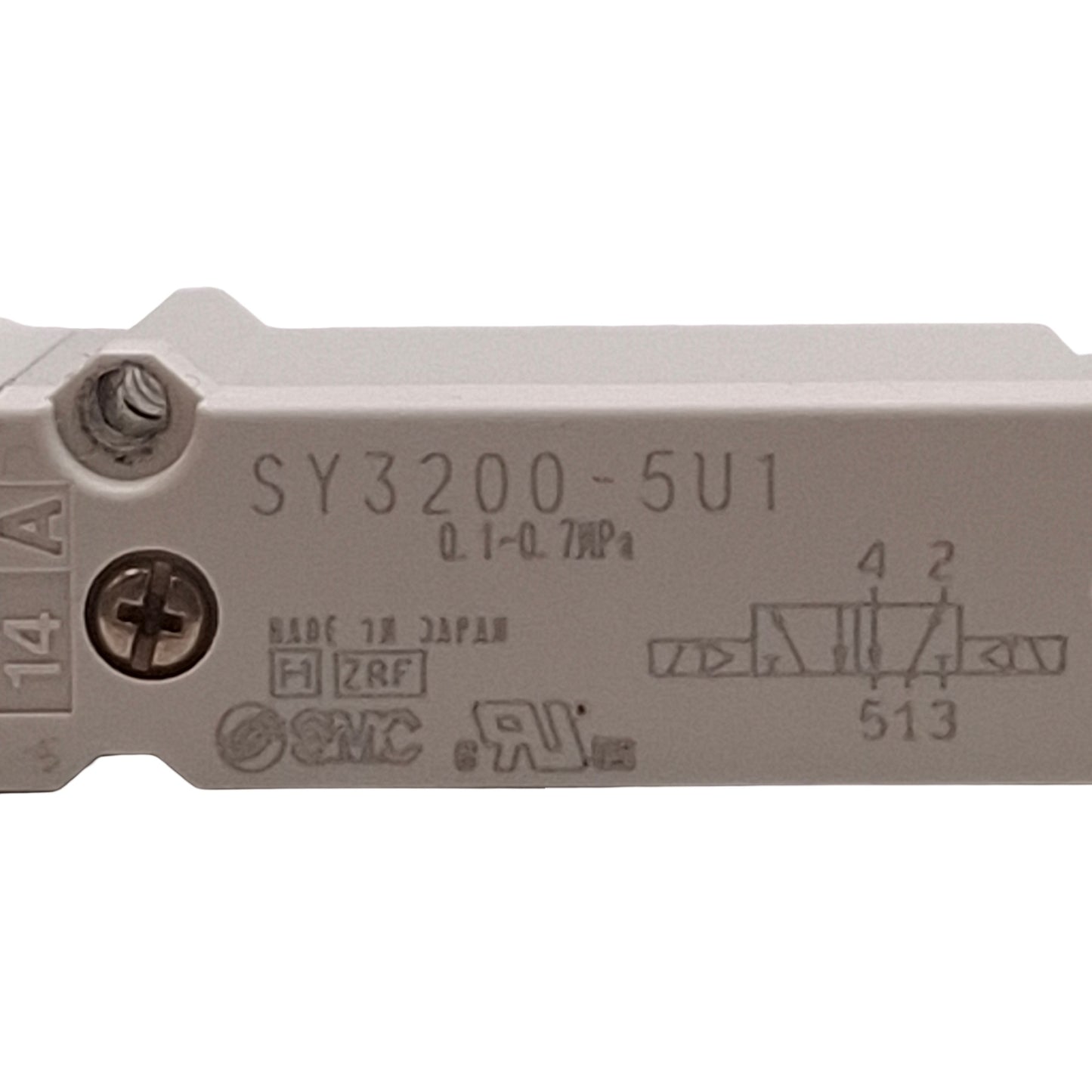 Used SMC SY3200-5U1 Solenoid Valve, 2-Position Double, 0.1-0.7MPa, 24VDC Coils
