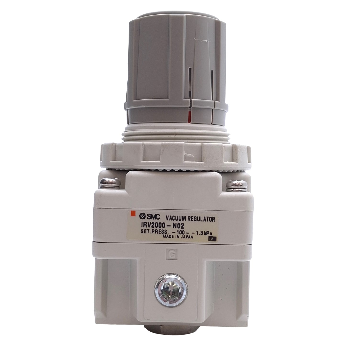 Used SMC IRV2000-N02 Vacuum Regulator -100 To -1.3kPa Set Pressure, 1/4" NPT Ports