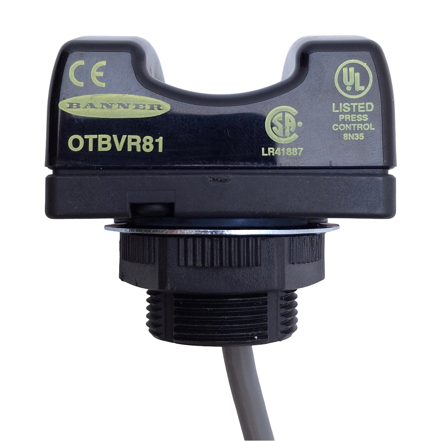 Used Banner OTBVR81 Optical Momentary Touch Button, 20-30VAC/DC, SPDT, No Guard