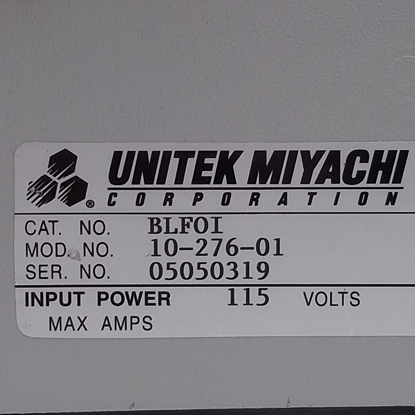 Used Miyachi Unitek 10-276-01 Weldmatic Fiber Optic Light Source, 115VAC, ø16mm