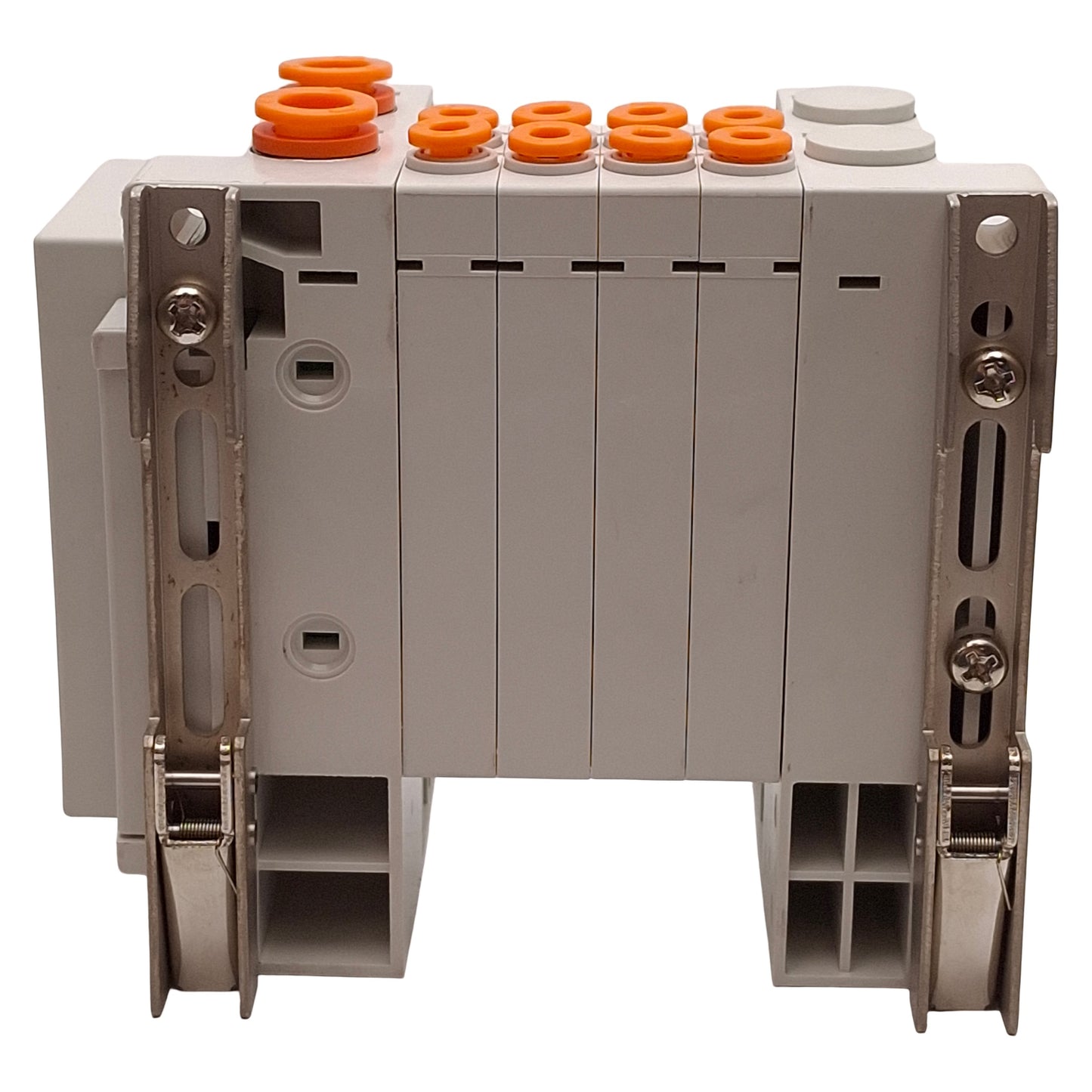 Used SMC SS5Y3-10F1-04D-N3D Manifold Base, 4-Station, ø5/32 One-Touch, DB25, DIN Rail